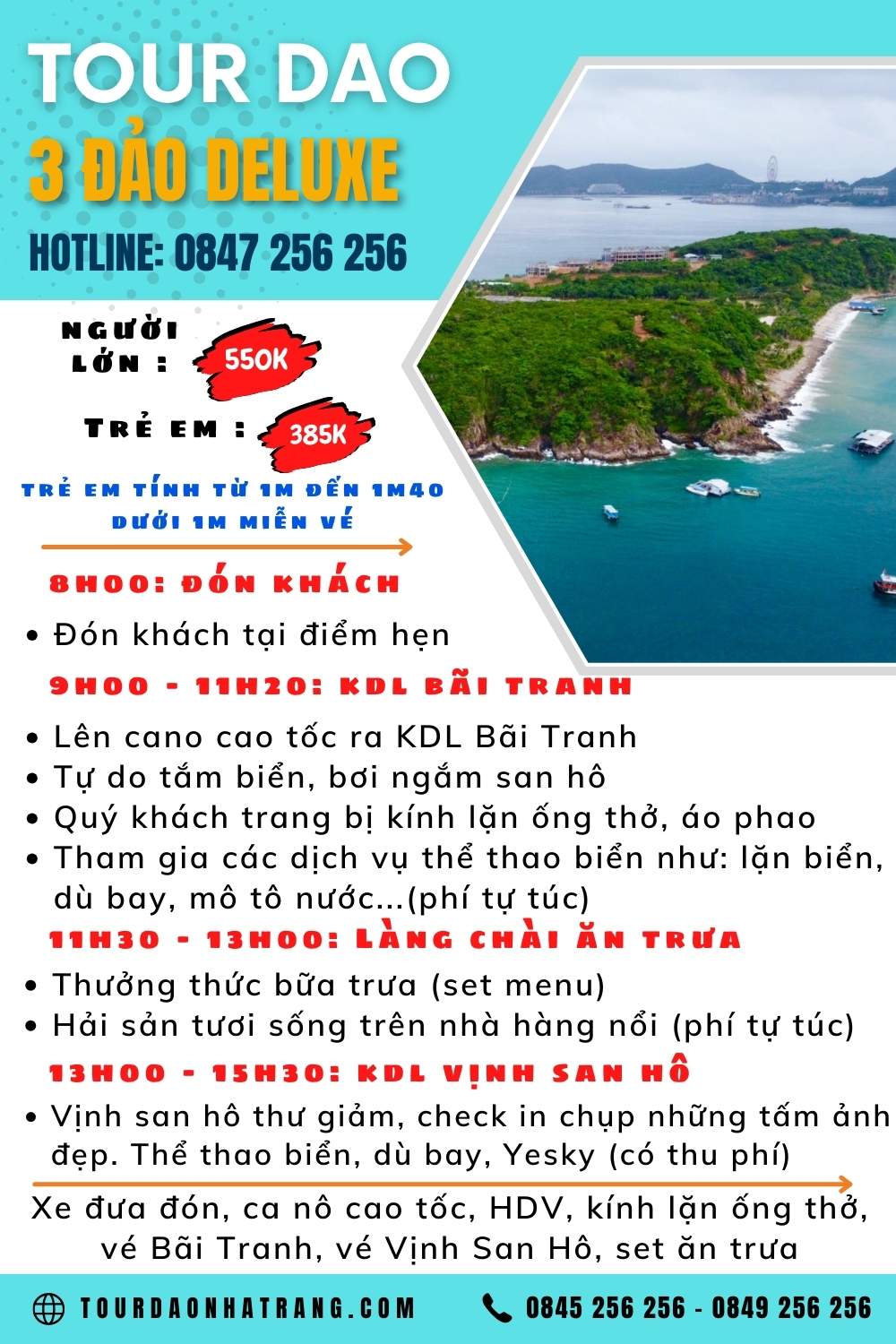 Tour 3 đảo Nha Trang 14 tour đảo nha trang