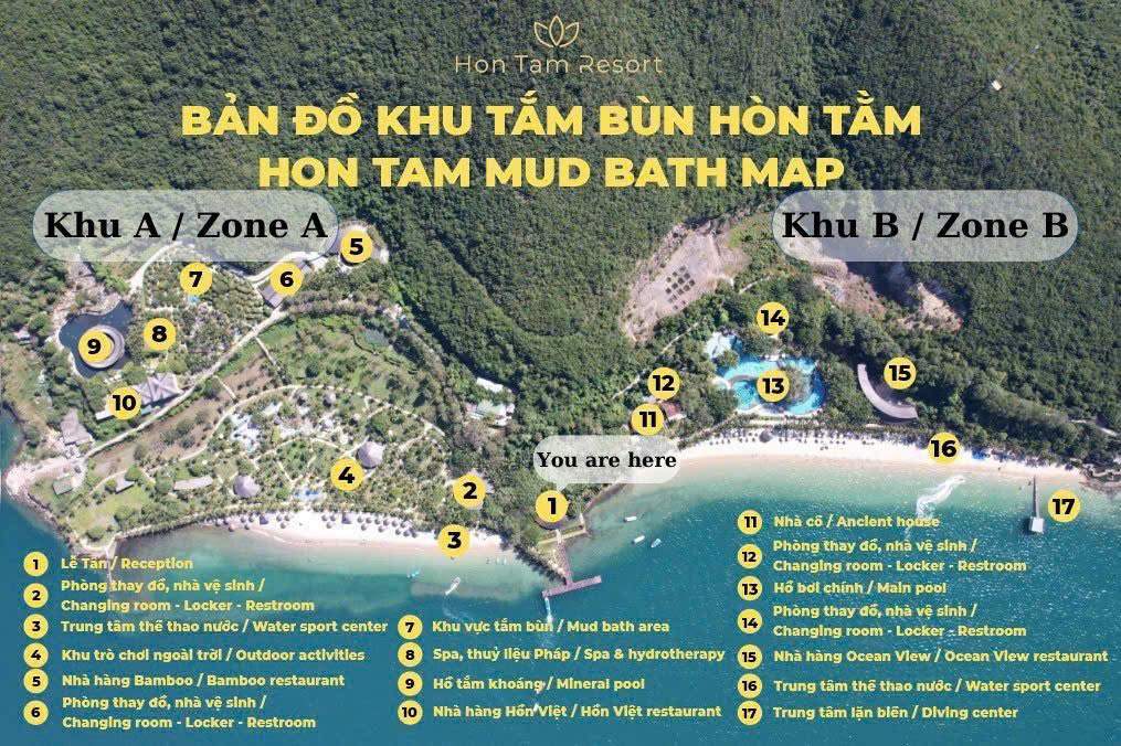 Bản đồ Hòn Tằm Nha Trang